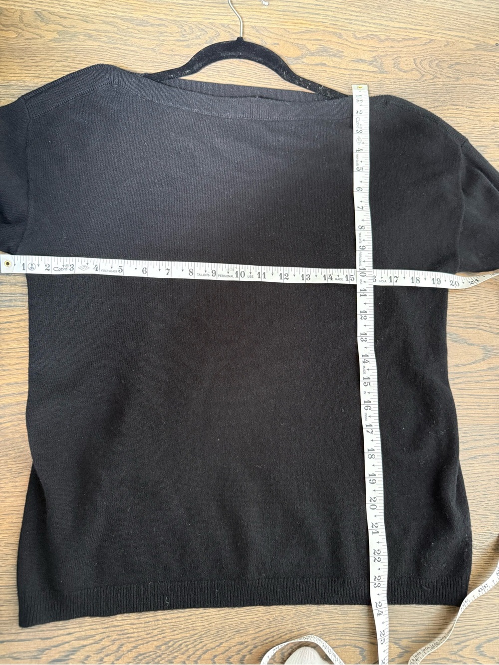BCBG 100% Cashmere Black Boat neck Sweater with Gray Cuff Detail - Picture 7 of 7